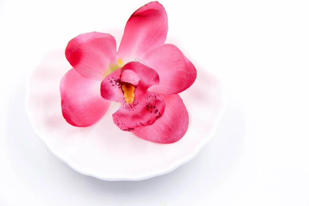 20 шт. Орхидея искусственный цветок голова для оформление свадебных подарков DIY ВЕНОК подарок Скрапбукинг Ремесло поддельные цветы