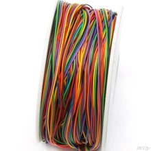 Один рулон 8 цветов 30AWG провод обмоточный провод, луженая медь твердый, ПВХ изоляция Прямая поставка Dls домашний