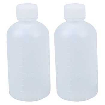 

10pack (100ml Clear Plastic Cylinder Shaped Chemical Agent Bottle 2 Pcs