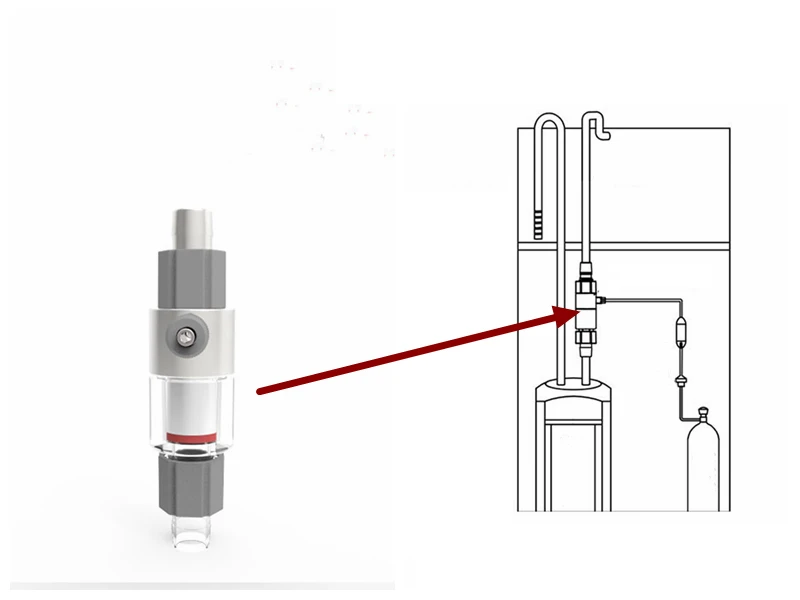 Co2 внешний распылитель технологический датчик co2 диффузор для 12/16 мм внутренний диаметр водяной трубки