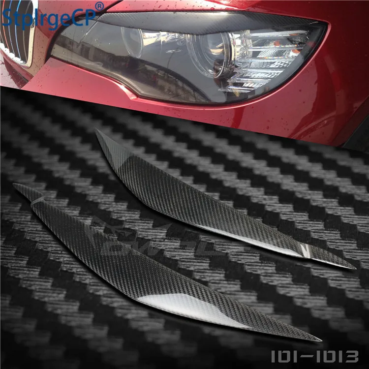 

100% Rear Carbon Fiber Headlights Eyebrows Eyelids for BMW E70 X5 X5M Car Styling Front Headlamp Eyebrows Trim Cover Accessories
