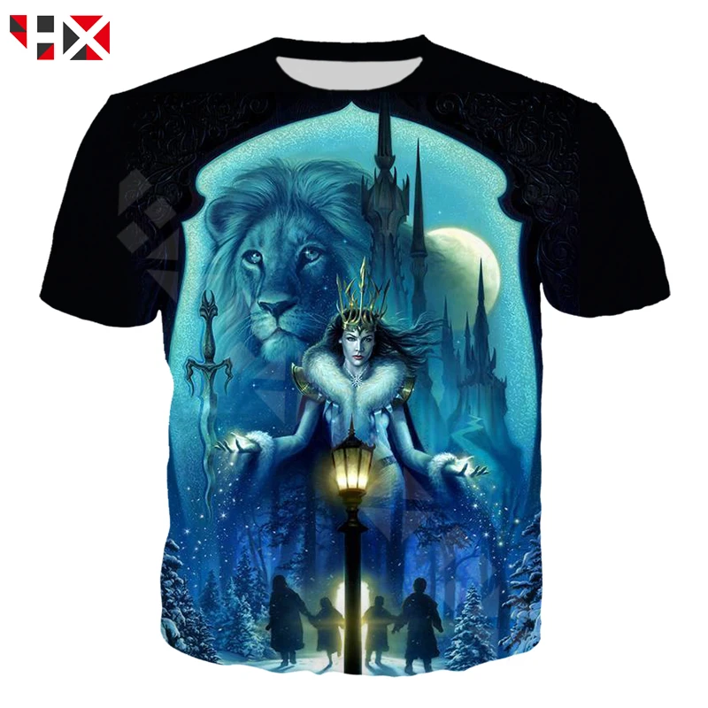 

HX 3D Print T Shirt The Chronicles of Narnia The Lion The Witch and The Wardrobe Unisex Sweatshirt Harajuku Hooded Tops A421