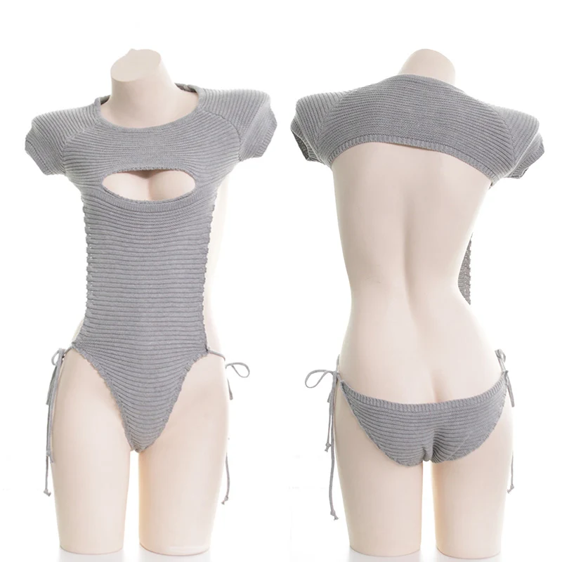 Hot Japanese Sexy Cute Women S Chest Hollow Out Backless Exotic Sweater Virgin Killer One Piece Sleepwear Dress Babydolls Chemises Aliexpress