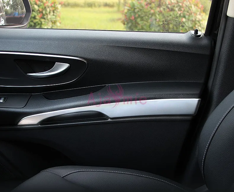 

Accessories For Mercedes-Benz Vito 2016 2017 Interior Door Arm Rest Panel Trim Strip Chrome Plate Armrest Stickers Covers