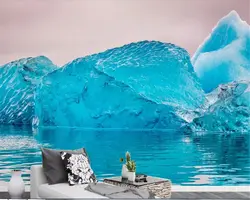 Beibehang обои home decor синие Iceberg ТВ Фоны обоев природа пейзаж Гостиная диван росписи hudas красоты