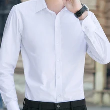 Осенние мужские рубашки с длинными рукавами в Корейском стиле, модные рубашки с принтом «Moral Cultivation Trend», теплые мужские деловые меховые рубашки для отдыха