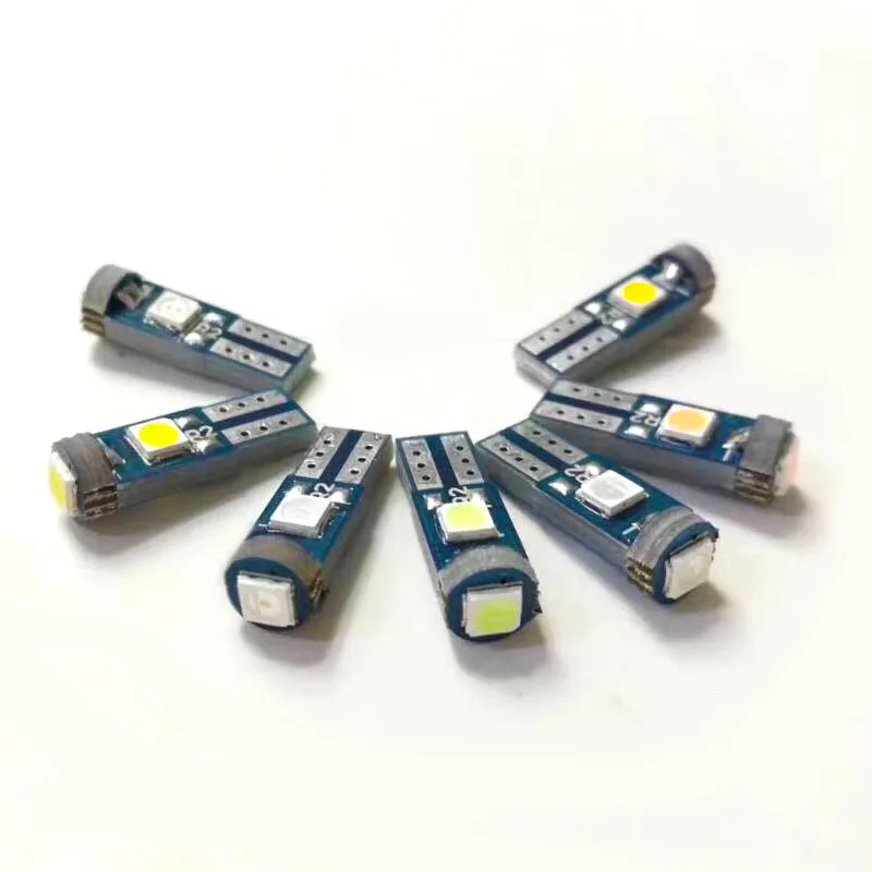 10 шт. T5 3 SMD 3030 светодиодный W3W 58 73 74 286 Клин манометр приборной доски лампы для автомобиля Предупреждение индикатор инструмент индикаторы кластера лампы 12 V