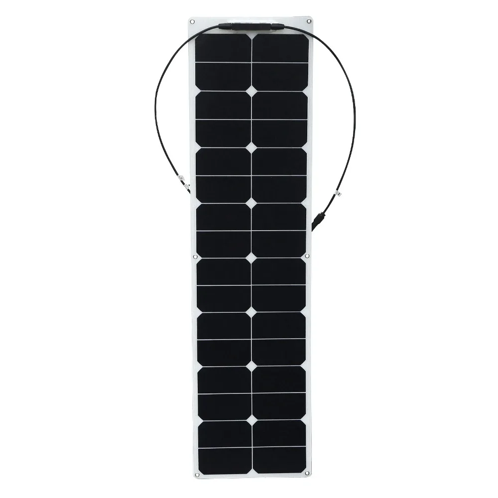 XINPUGUANG solar panel 50w ETFE Гибкая ватт 50 Вт Гибкая солнечная панель с изоляцией заднего листа солнечные батареи 18 в 12 В для RV авт