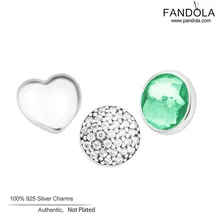 Аутентичные стерлингового серебра 925 прозрачный CZ может Petites пакет камни по месяцу рождения Шарм Подходит плавающий металлический бисер DIY ювелирных изделий