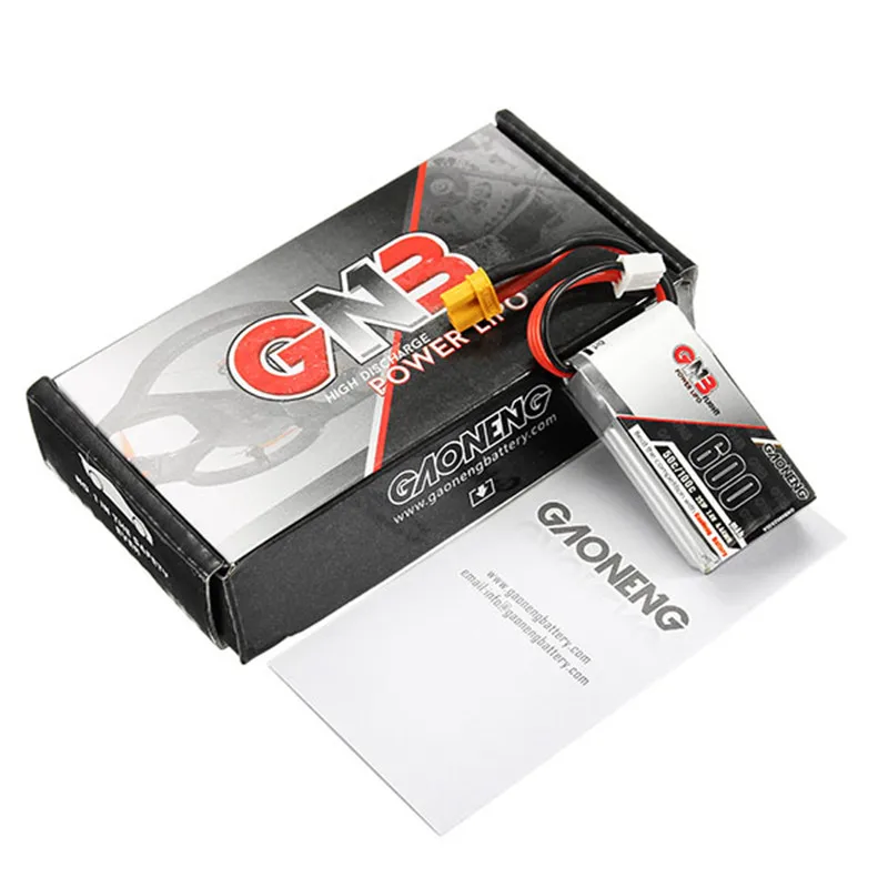 Оригинальный аккумулятор GAONENG GNB 7 4 в 600 мАч 2S 50C Lipo XT30 разъем для FPV гоночной камеры