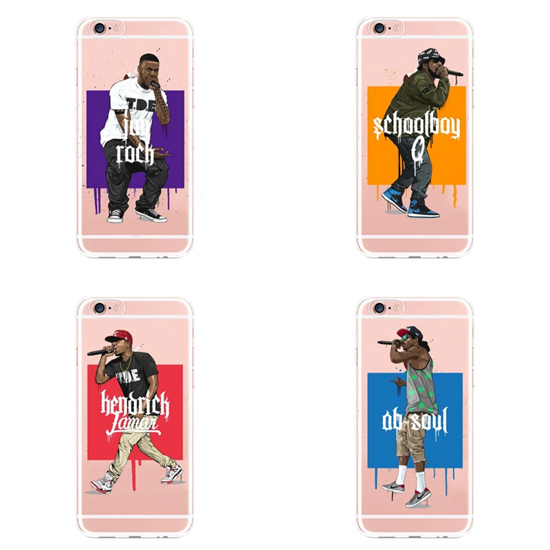 Hip hop Music, Famous Person Case TPU Transparent Case For iPhone XS 7