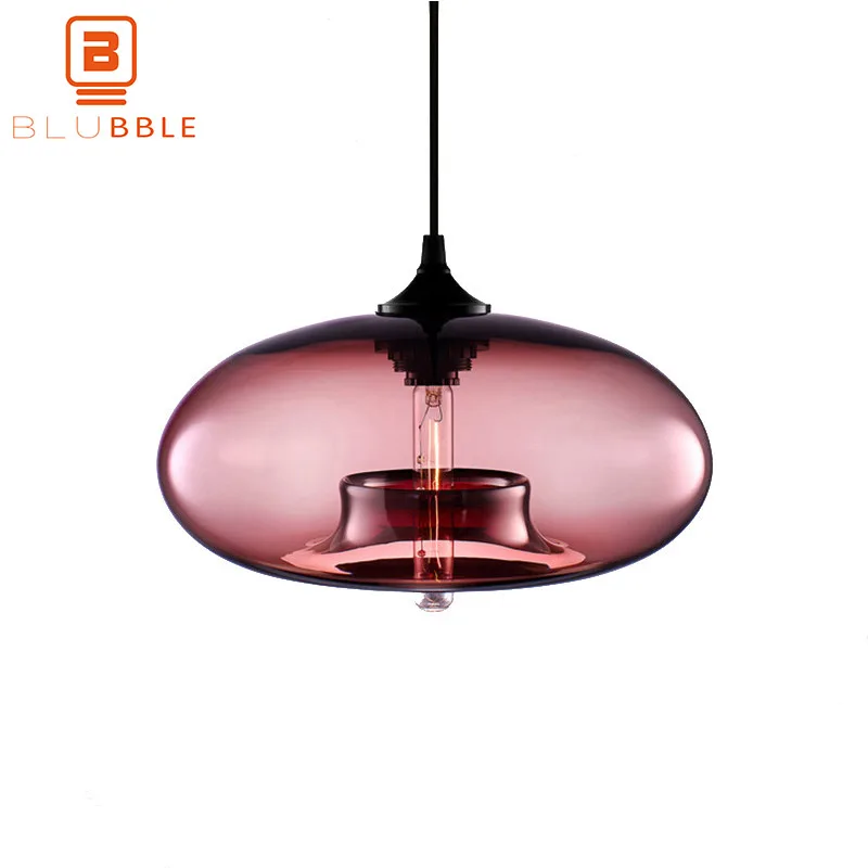 BLUBBLE industria Vintage colgante luces de vidrio transparente lámpara colgante E27/E26 AC 110-240 V/LED Edison /T10 bombillas estudio Hanglamp - 1