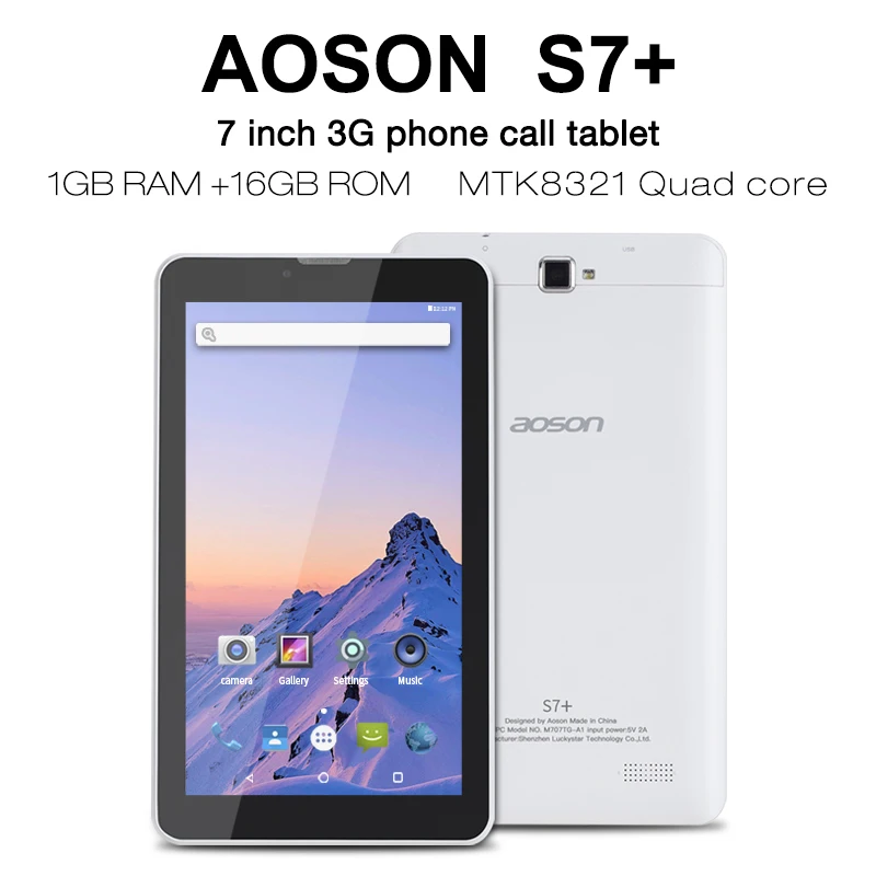 Aoson 7 дюймов 3G планшеты для звонков две sim карты Android 0 планшетный ПК ips экран gps wifi 16