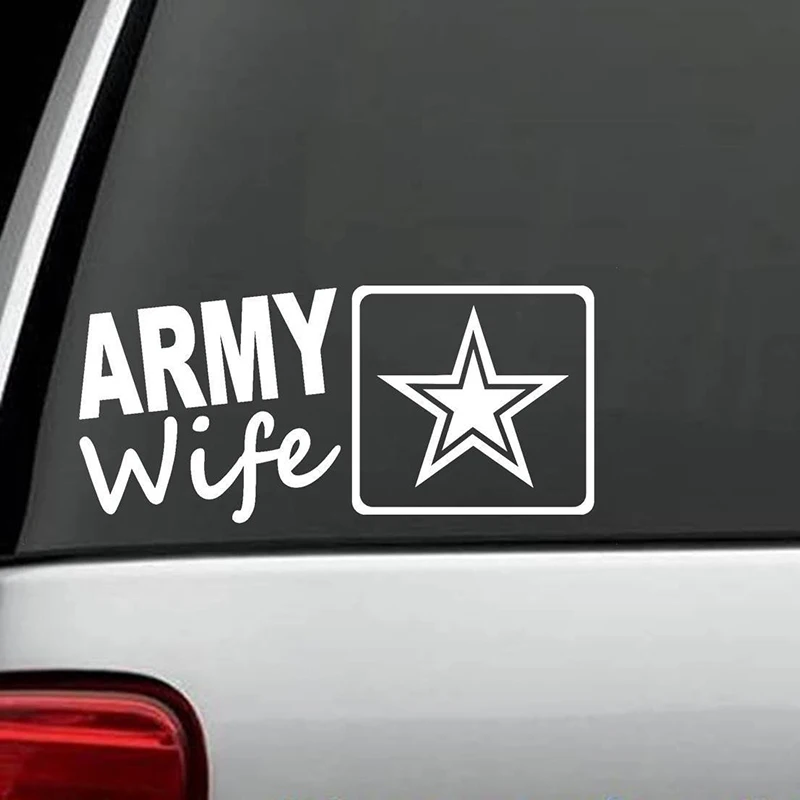 

Army Wife Car Sticker Armed Forces Military Veteran Fashion Personality Creative Vinyl Decor Decals