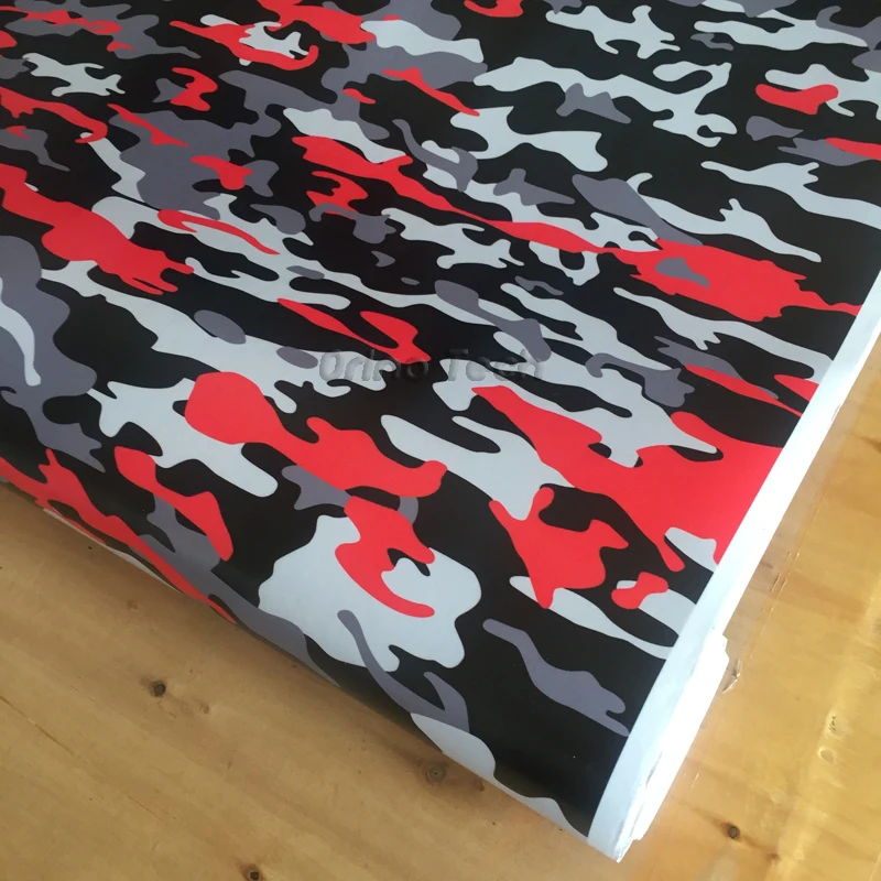 Black Red Camo Vinyl Film-1