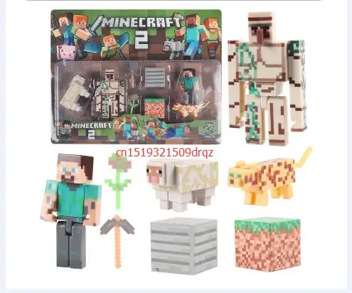 

New Arrival Minecraft action figures Steve Alex Pig Zombie Cat Horse Enderman Limited edition Rare collectible toys