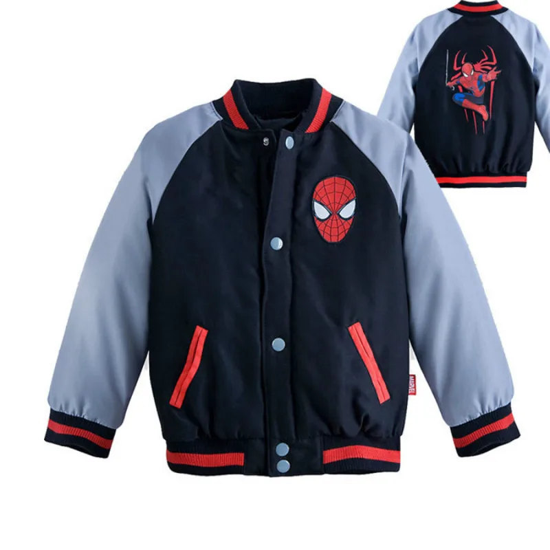Boys Girls Spiderman Spider Man Bomber Jacket Coats Children Red Black