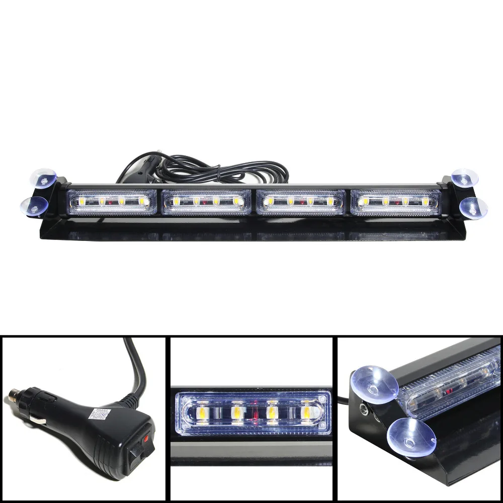

16LEDs High Power Led Car Strobe Light Auto Warn Light Police Emergency Lights 16W Car Front Light Lamp