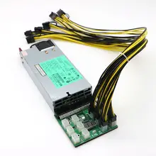 GPU Mining Power Supply Kit - 1200W PSU, Breakout Board, 12pcs PCI-E 6Pin Cables GPU Mining Power Supply Kit - 1200W PSU, Breakout Board, 12pcs PCI-E 6Pin Cables