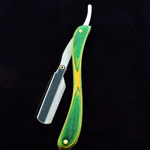 1 X Профессиональная Классическая Парикмахерская бритва с прямым краем-деревянная ручка-салонная качественная Бритва для мужчин