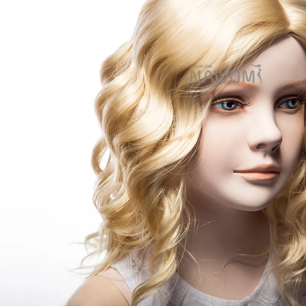 Free Shipping Hot Selling Discount Wigs children golden curls big waves