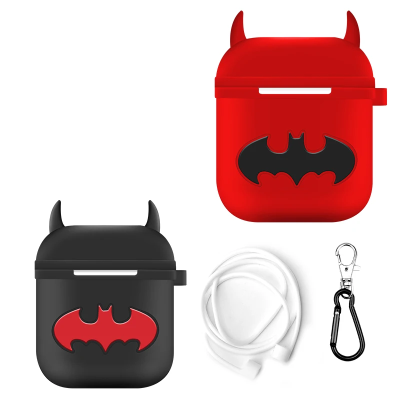 

Silicone case for apple airpods anti-fall soft shell diy Batman Accessories Protective Decor Cover Pouch Earphone Case Unique