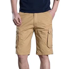 SHUJIN мужские рабочие шорты мульти-Повседневные Шорты для активного отдыха Твердые свободные большой стиль сафари тренировочные брюки мужские