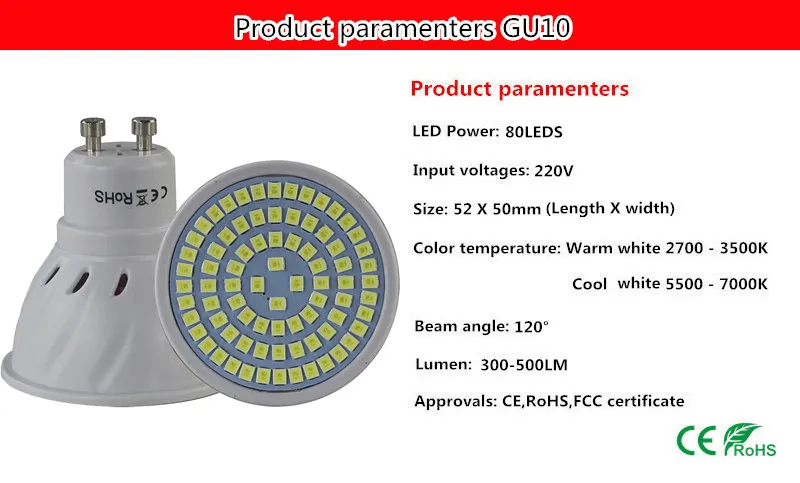 10X Bombillas светодио дный лампы пятно света 3 Вт 4 Вт 5 Вт SMD 2835 GU10 светодио дный Spotlight AC220V 230 В для дома lampadou лампа