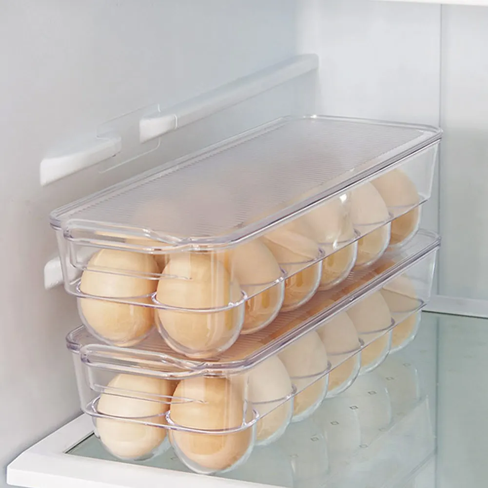 Кухня 12 Сетки яйца ящик для хранения Органайзер для хранения яиц в холодильнике контейнер-холодильник прямоугольный держатель для хранения яиц