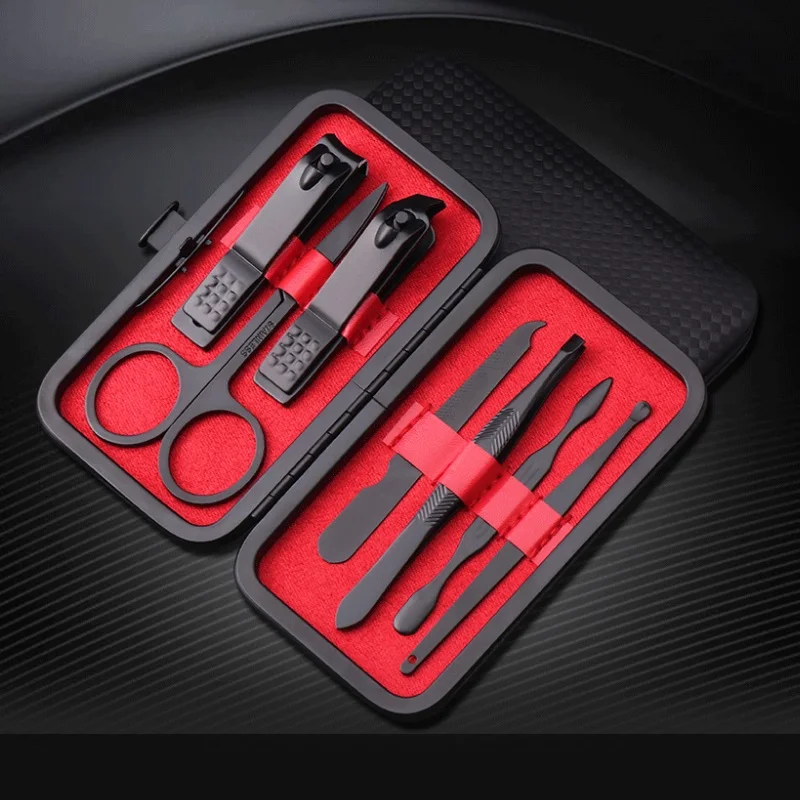 

7pcs/set New Manicure Toe Nail Clippers Professional Cutter trimmer Scissors Travel Hygiene Kit Stainless Steel Nail Cutter Set