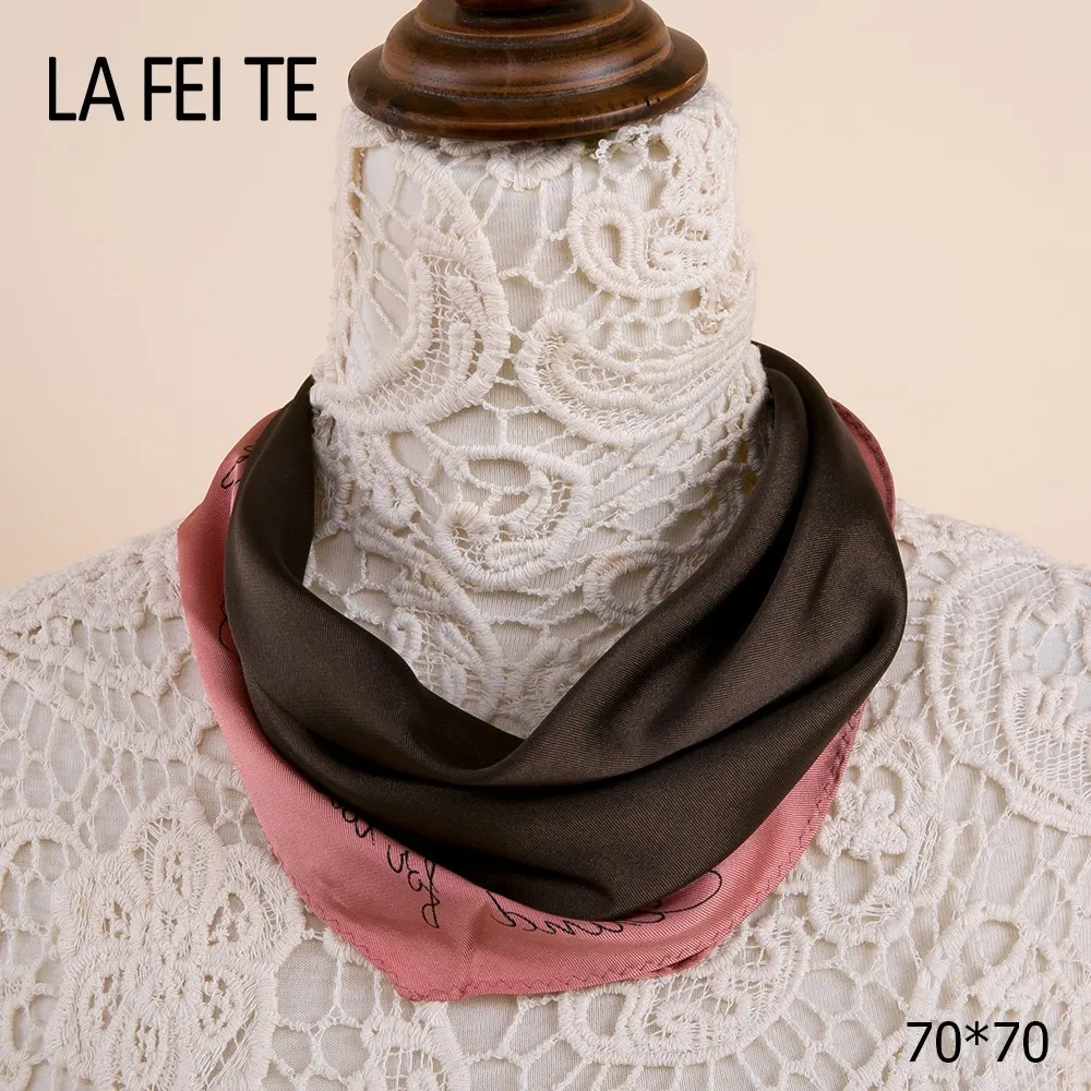Fashion Square Silk Neck Scarf Women Female Neckerchief Bandana Satin Chiffon Shawl Head Bag Hair Women Scarf For Ladies 2019