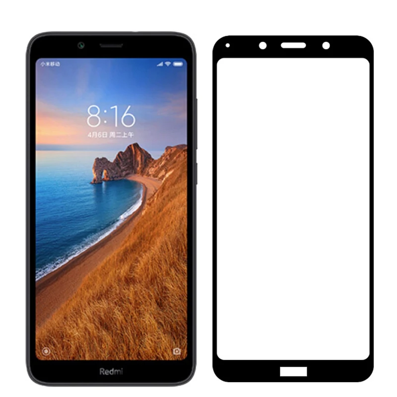 Закаленное стекло MUCHI с полным покрытием для Xiaomi Redmi 7A 2 шт./упаковка