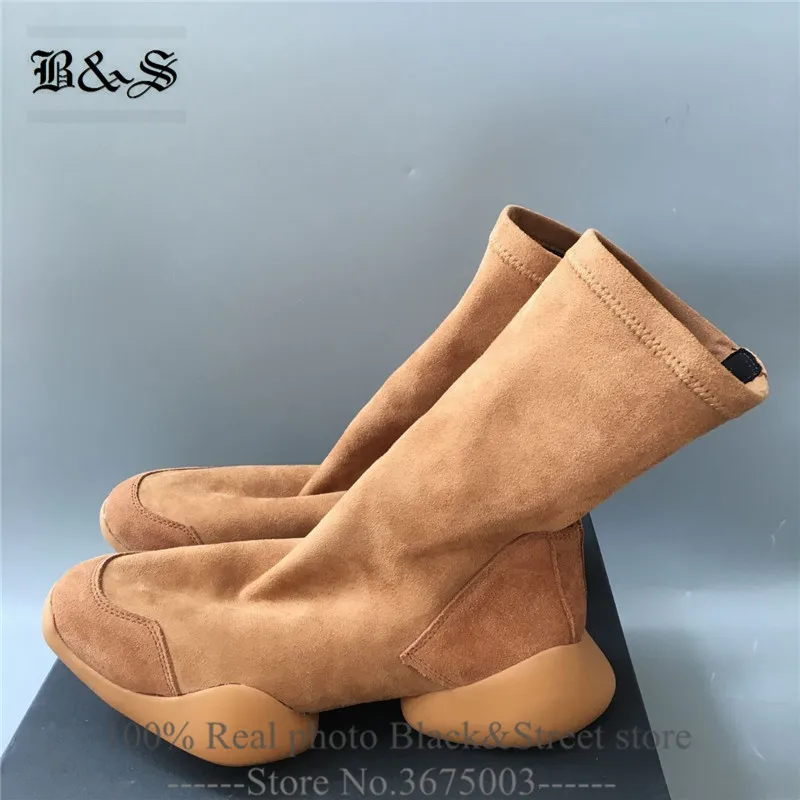 5 Personalizada Rebaño Cuadro Marca Entrenador Estiramiento Y Verdadero Tobillo Zapatilla De Cómoda 6 Street Marrón Suede Arranque Zapatos Negro xFU6Aw
