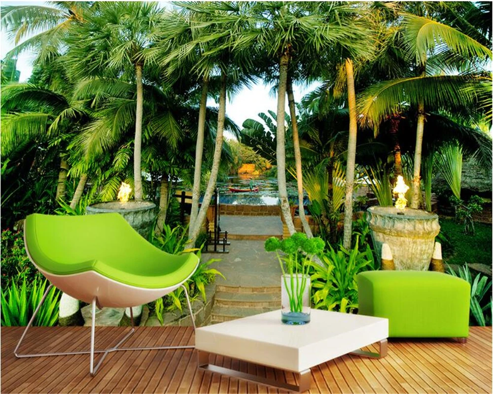 Обои для домашнего интерьера декоративные картины на ладони Maldives scenic задник papel de