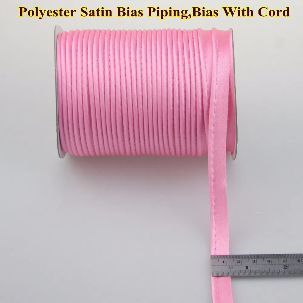 Polyester satin Bias cord tape, Piping tape, satin bias Tape with cord