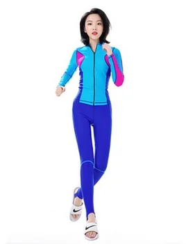 

Women Rashguard Swimming Suit For Female Windsurf Bathing Suits Long Sleeve Trousers Surf Swimwear Sport Tights ShirtsBeach Suit
