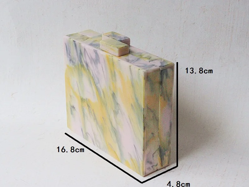 Модный аксессуар Женская милая сумка акриловая Розовая Желтая Сумочка для ужина Женская Свадебная вечерняя сумка модная коробка для вечеринки клатч кошелек