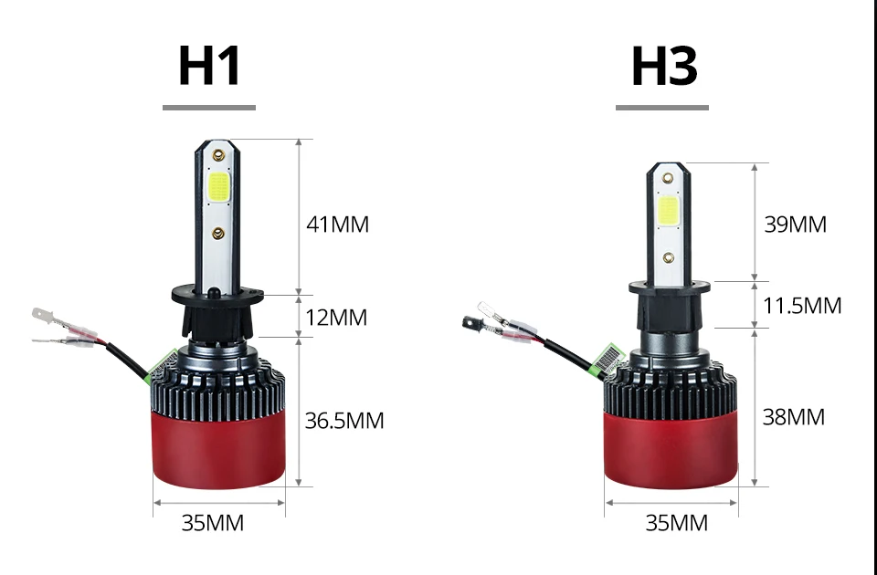 Foxcncar H7 COB Car LED Headlight Bulbs H4 Hi-Lo Beam H11 H1 H3 9005 9006  72W 10000LM 6500K Auto Headlamp Fog Light DC12v 24v (9)