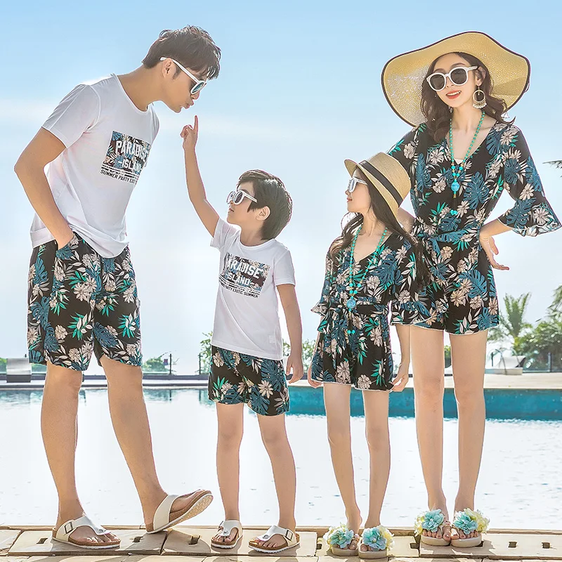 matching family beach wear