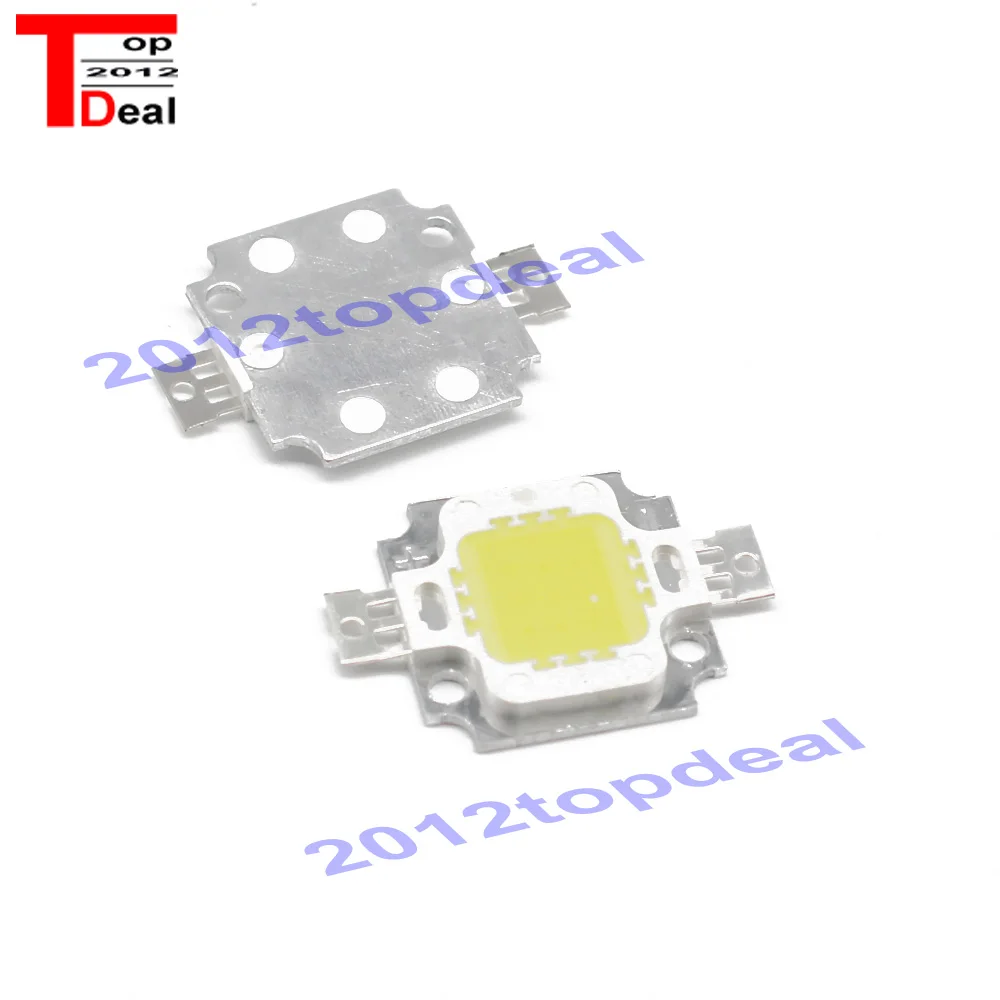 100 шт./лот 10 Вт светодиодный чип лампа 10 Вт светодиодный 900lm светильник белый высокой мощности 24mli чип для прожектора