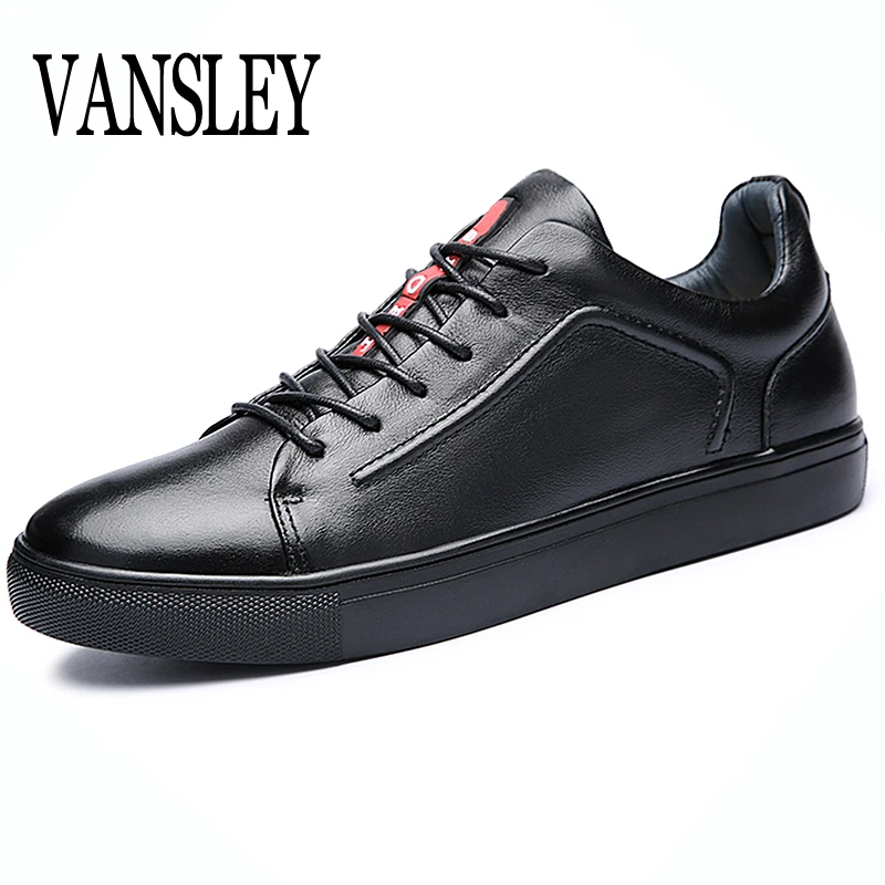 comprar Tamanho grande Apartamentos Sapatos de Couro Genuíno de Alta Qualidade Preto Primavera inverno Dos Homens Sapatos Casuais Sapatos Masculinos de Couro Real Dos Homens Oxford Flats