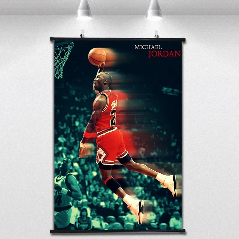 Jordan classic dunk NBA Basketball Poster Wall paintings Sticker Banners Hanging Waterproof Cloth Art Decor 40X60 CM | Дом и сад