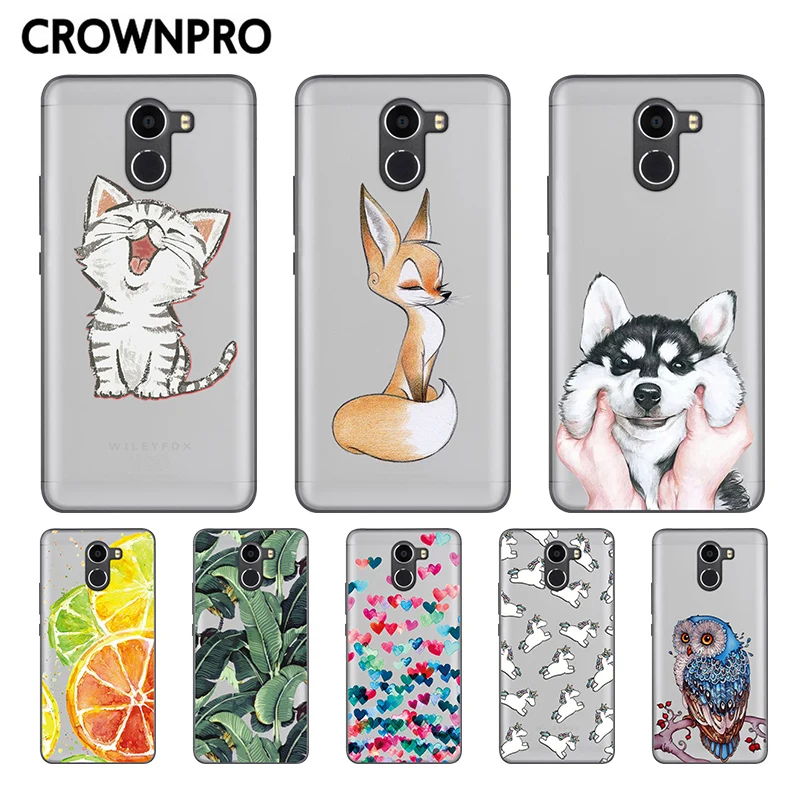 

CROWNPRO Soft Silicone Case Wileyfox Swift 2 plus Case Colored Back Case Wileyfox Swift 2 Swift2 Cover Case Funda Capas 5.0"
