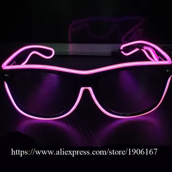 

3 Modes Quick Flashing EL LED Glasses Luminous Party Lighting Colorful Glowing Classic Sunglasses Toys For Dance DJ Party Mask