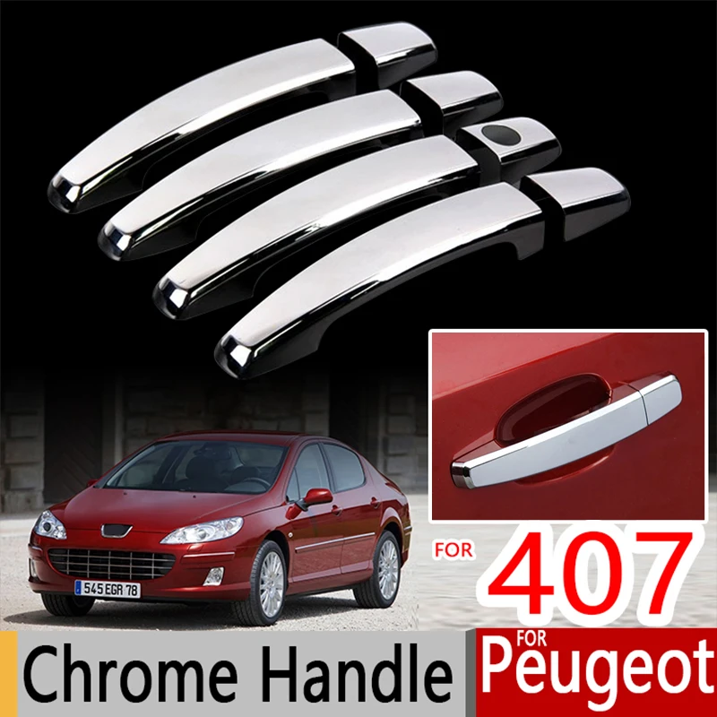Для Peugeot 407 хромированные Чехлы для ручек набор Coupe 407SW 2004-2010 автомобильные