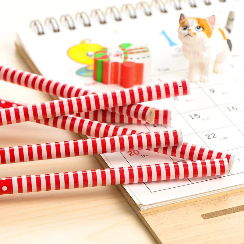 6 шт./партия, милые Мультяшные деревянные карандаши с рождественским дизайном, школьные офисные канцелярские подарки, деревянный карандаш для детей, студентов