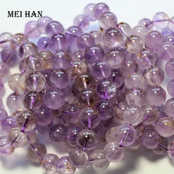 

Meihan Wholesale 13-14mm & 14-15mm Natural grade A Cacoxenite P79 quartz smooth round beads bracelet for jewelry making design