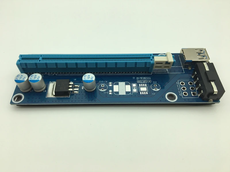 Мини PCIE Riser Card PCI-E PCI Express 1x to 16x USB 3,0 кабель SATA to 4Pin IDE Molex источник питания для майнинга BTC