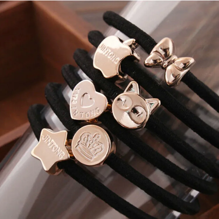 

Black Girls High Elastic Hair Ties Head Band Rope Ponytail Bracelets Scrunchie Hairbands Headband Ornament Accessories