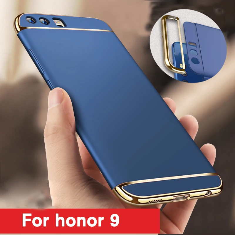 

For Huawei Honor 9 Case Luxury Protector Cover on Honor 9 matte capa 3In1 Hard Case on Honor 9 Capa 5.15'' Coque Fundas Cover
